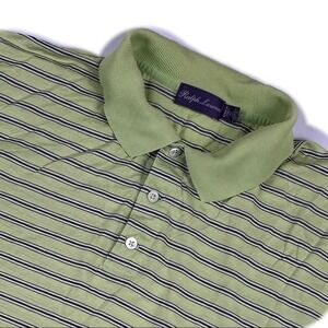 Ralph Lauren Purple Label Mens Striped‎ Polo Shirt  Italy XL  Mercerized Cotton